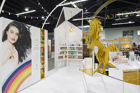 An image of Turn Pacifica Booth with gold unicorn