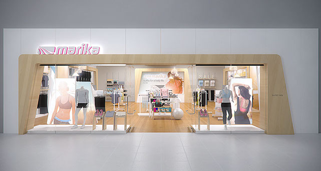 an image of a rendering for retail design concept for Marika designed by Craig Wollen