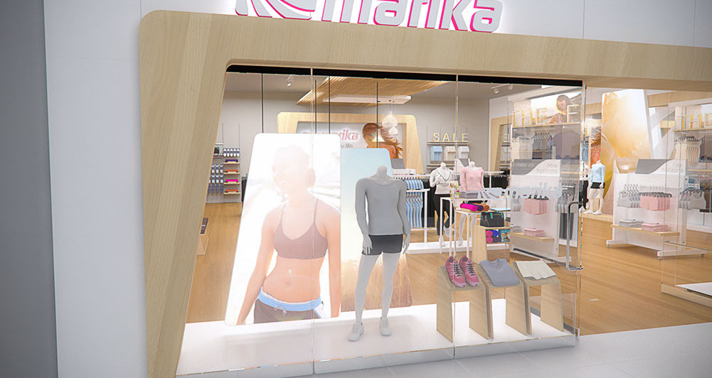 an image of a rendering for retail design concept for Marika designed by Craig Wollen