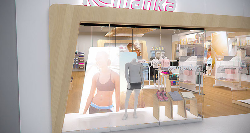 an image of a rendering for retail design concept for Marika designed by Craig Wollen