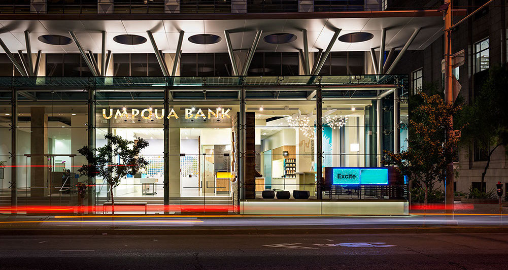 an image of the exterior of Umpqua Bank San Francisco, California designed by Craig Wollen of Turn Design
