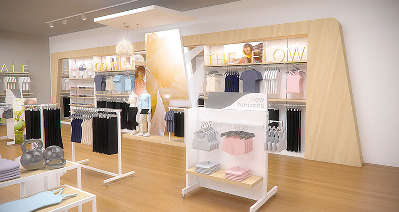 an image of a rendering for retail design concept for Marika designed by Craig Wollen