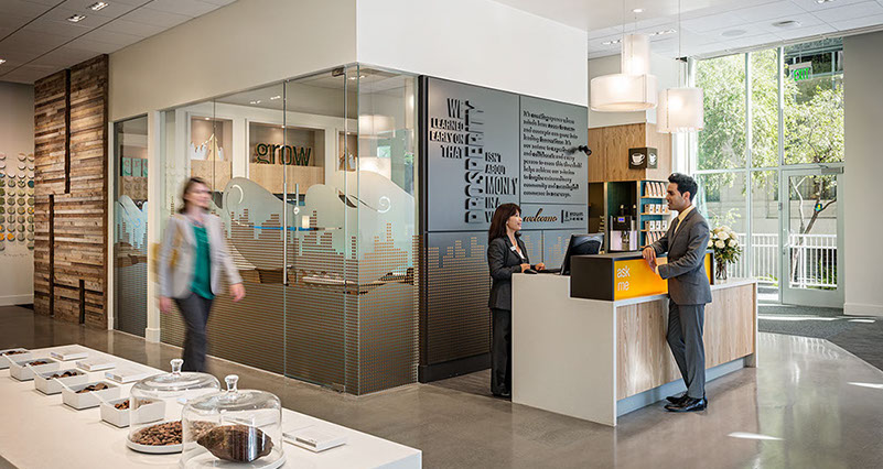 an image of Umpqua Bank interior designed by Craig Wollen of Turn Design