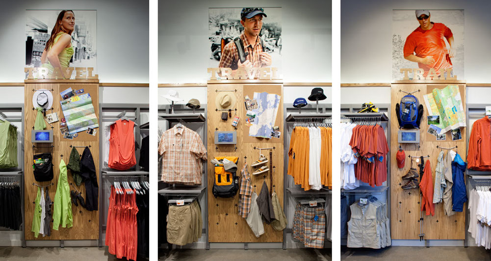 an image of Columbia Sportswear retail display design by Craig Wollen of Turn Design