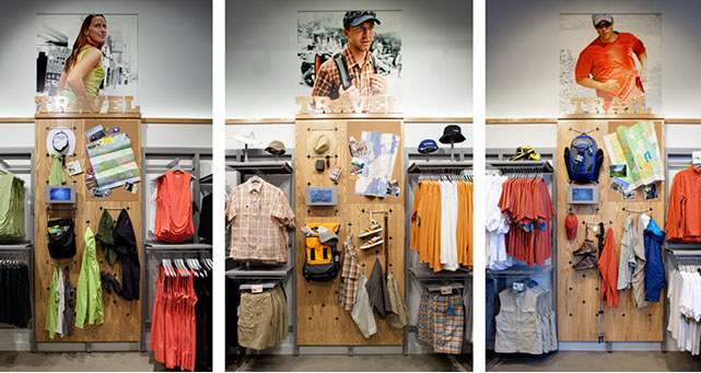 an image of Columbia Sportswear retail display design by Craig Wollen of Turn Design