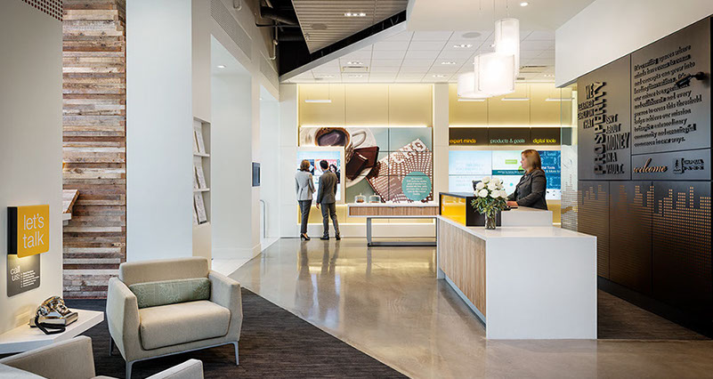 an image of Umpqua Bank San Francisco, California designed by Craig Wollen of Turn Design